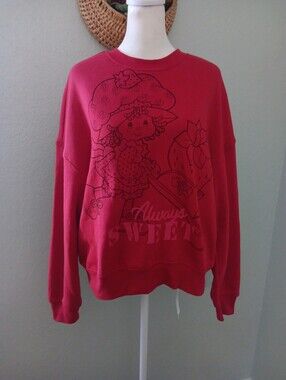 MAD Engine Red 'Always Sweet' Graphic Crewneck Sweatshirt